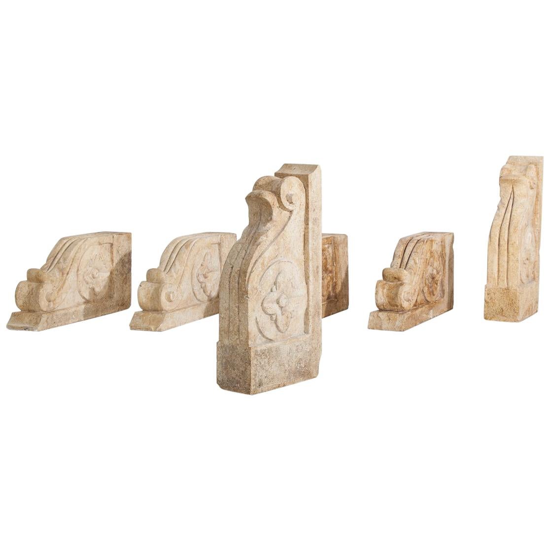 Set of Large 18th-19th Century Stone Corbels, Architectural Antiques