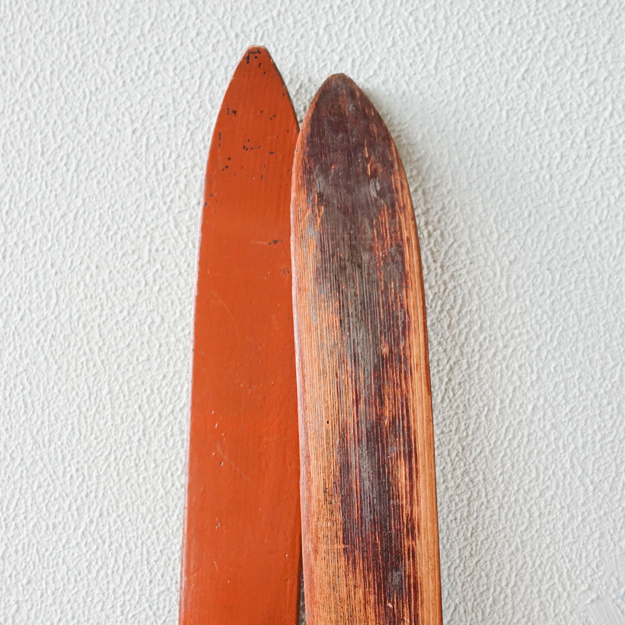 antique wooden skis price