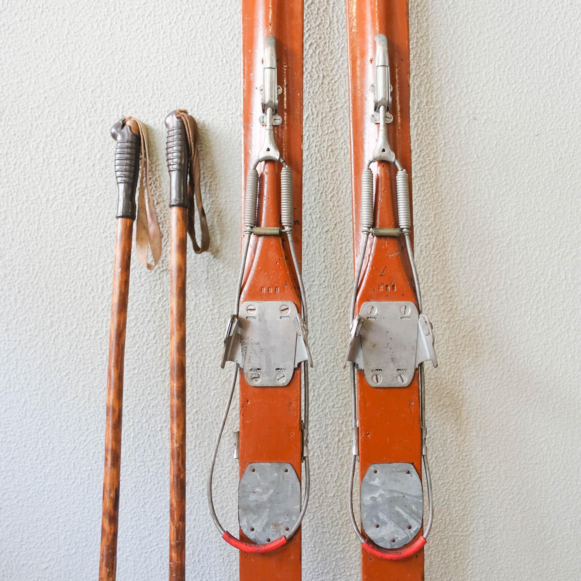 German Set of Ski Equipment, by Heinrich Hammer, 1930s