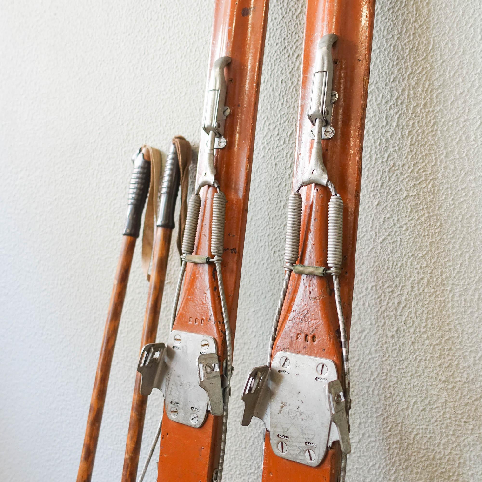 Mid-20th Century Set of Ski Equipment, by Heinrich Hammer, 1930s