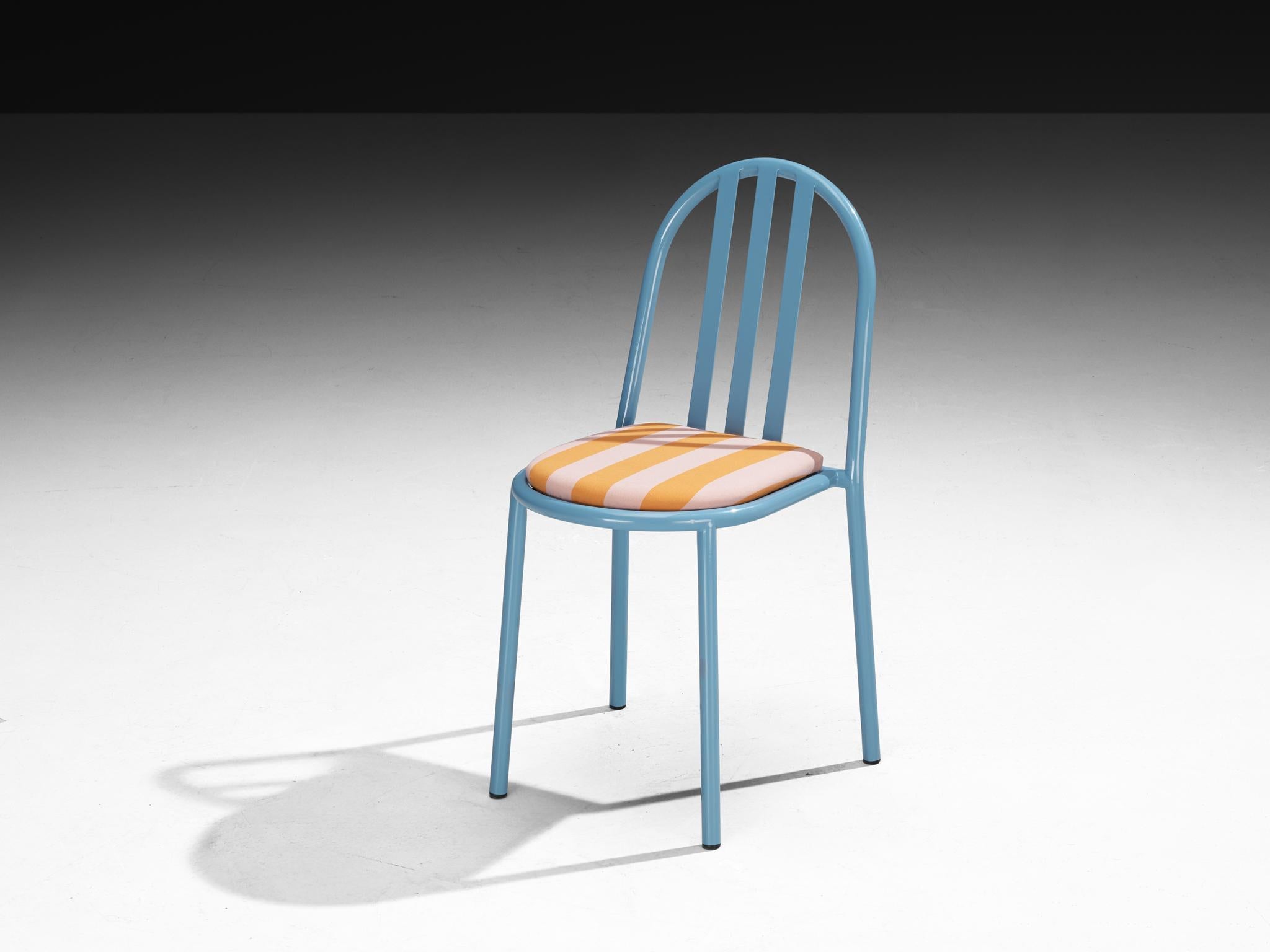 Set of Sky Blue Tubular Steel Chairs by Robert Mallet-Stevens For Sale 3