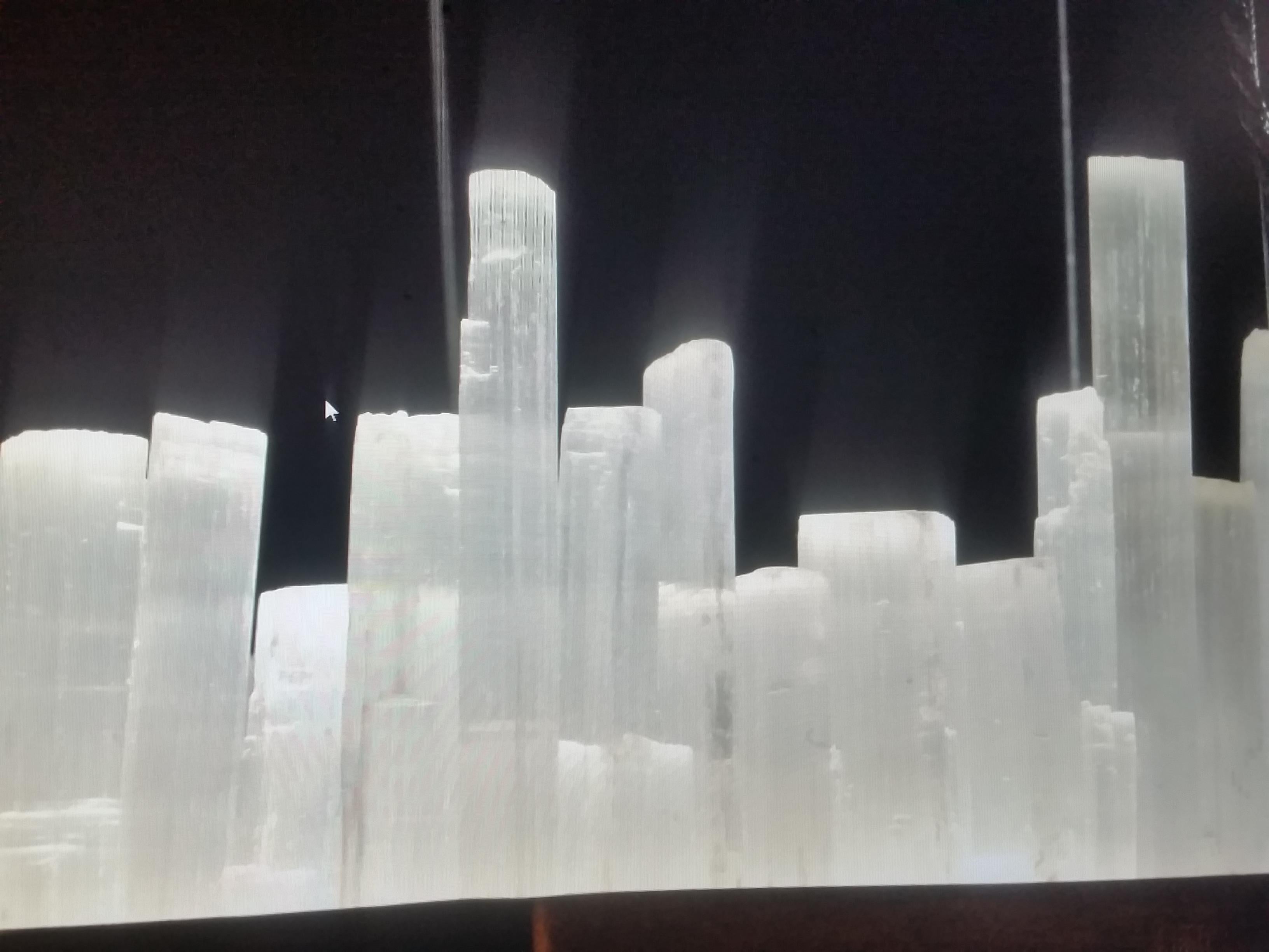 Brazilian Set of Skyline, White Quartz Pendant Lamps by Aver For Sale