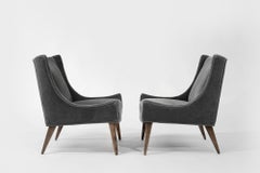 Set di sedie a pantofola di Selig in mohair, C.C. anni '50