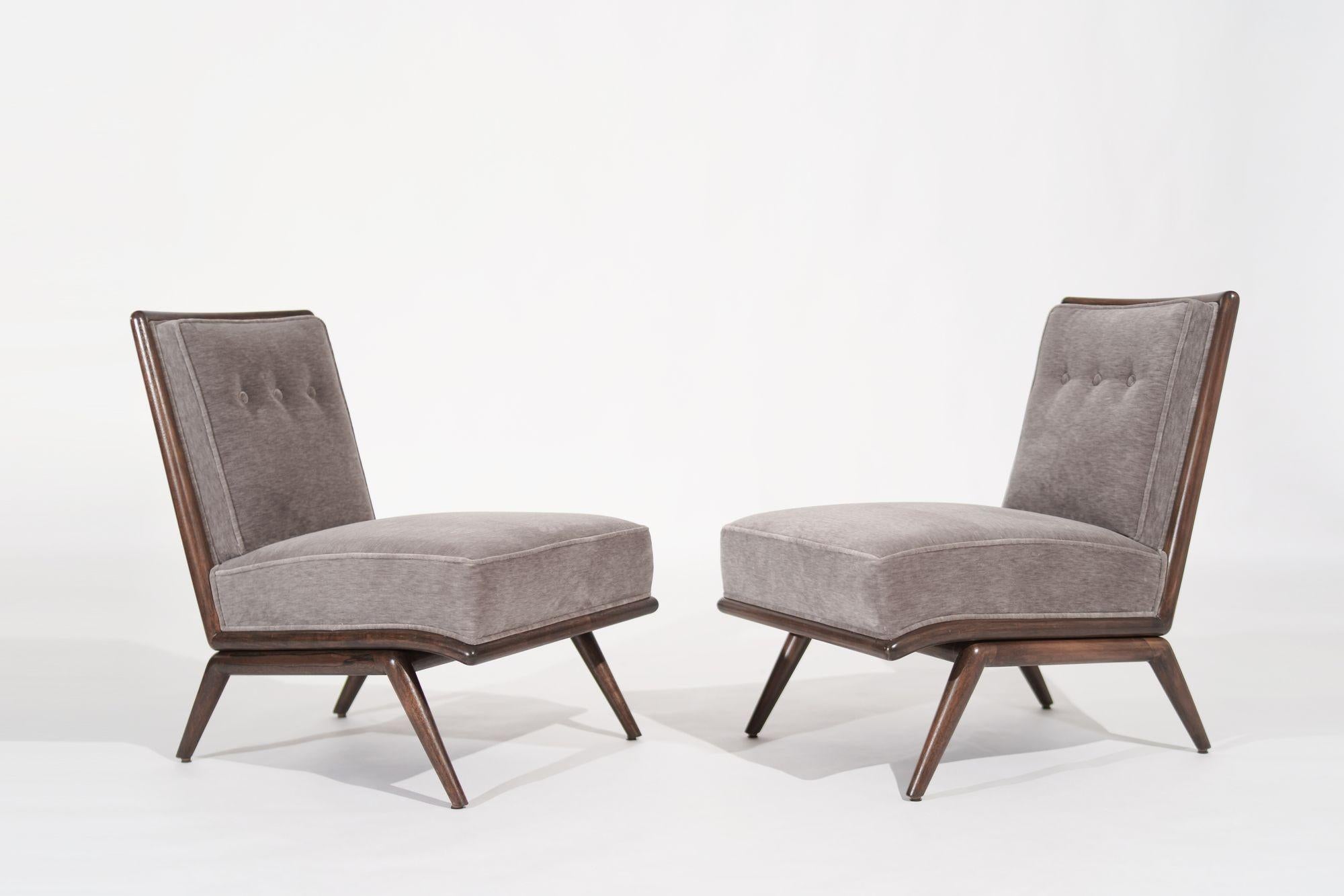 American Set of Slipper Chairs by T.H. Robsjohn-Gibbings for Widdicomb, C. 1950s