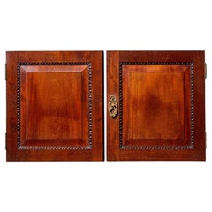 Set of Small Antique Mahogany Cabinet Doors Set of Small Antique Mahogany Cabinet Doors