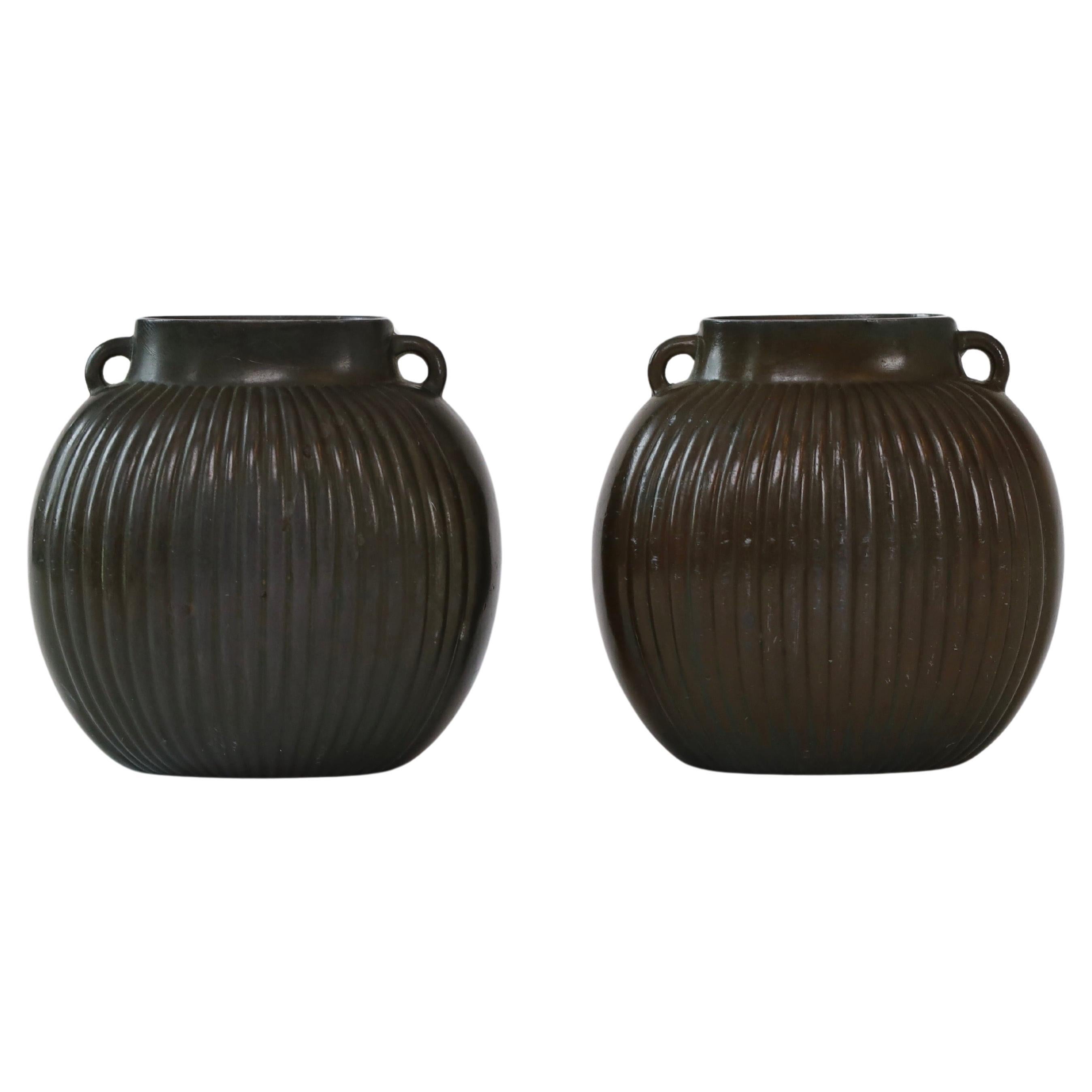 Set of small art deco vases by Just Andersen, 1930s, Denmark For Sale