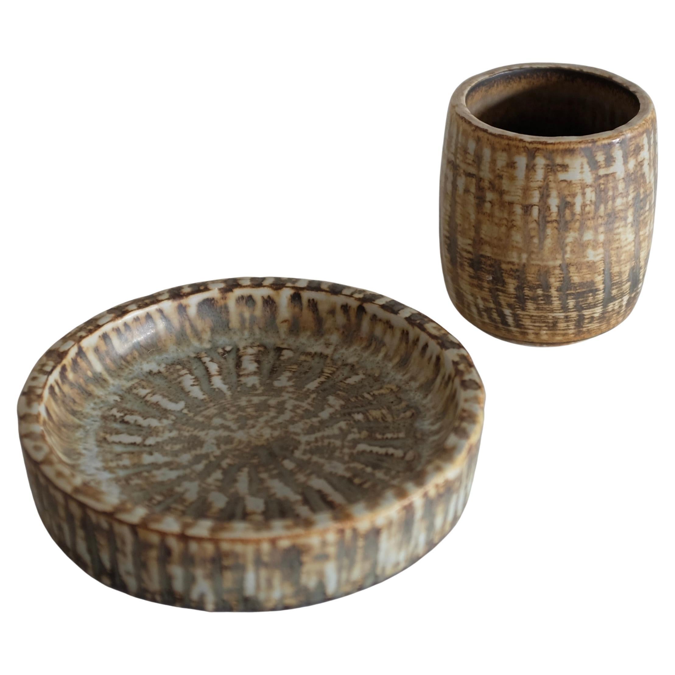Ensemble de petits bols et vases en céramique de Gunnar Nylund