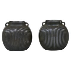 Set of Small Diskometal Vases by Just Andersen, 1930s, Denmark
