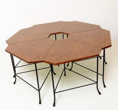 Set of Small Formica Tables Flower
