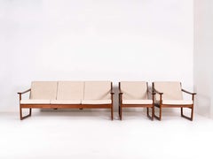 Set of Sofa and Two Arm Chairs Model FD130 Peter Hvidt & Orla Mølgaard Nielsen