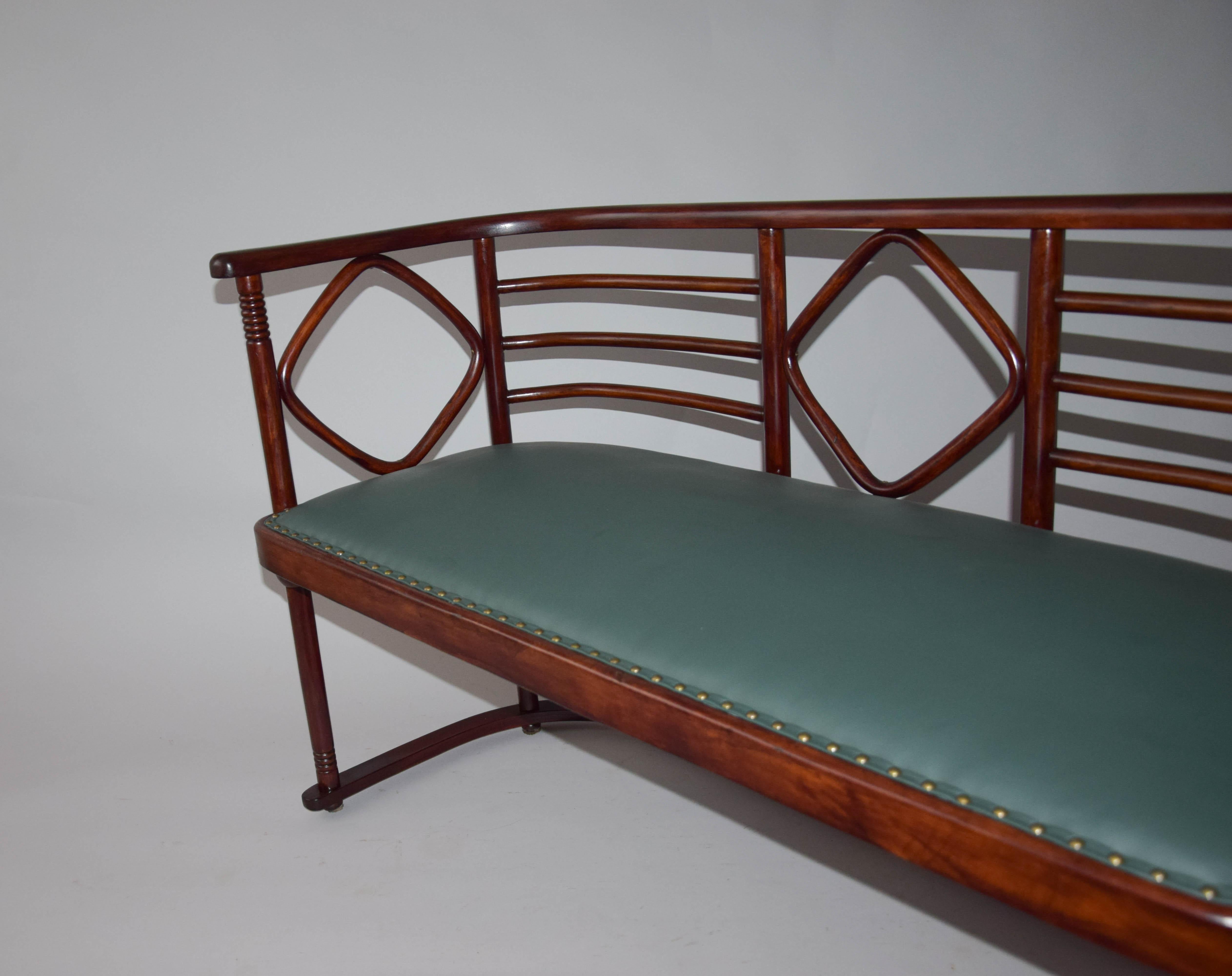 Austrian Set of Sofa and Two Armchairs by Josef Hoffmann, 1900s For Sale