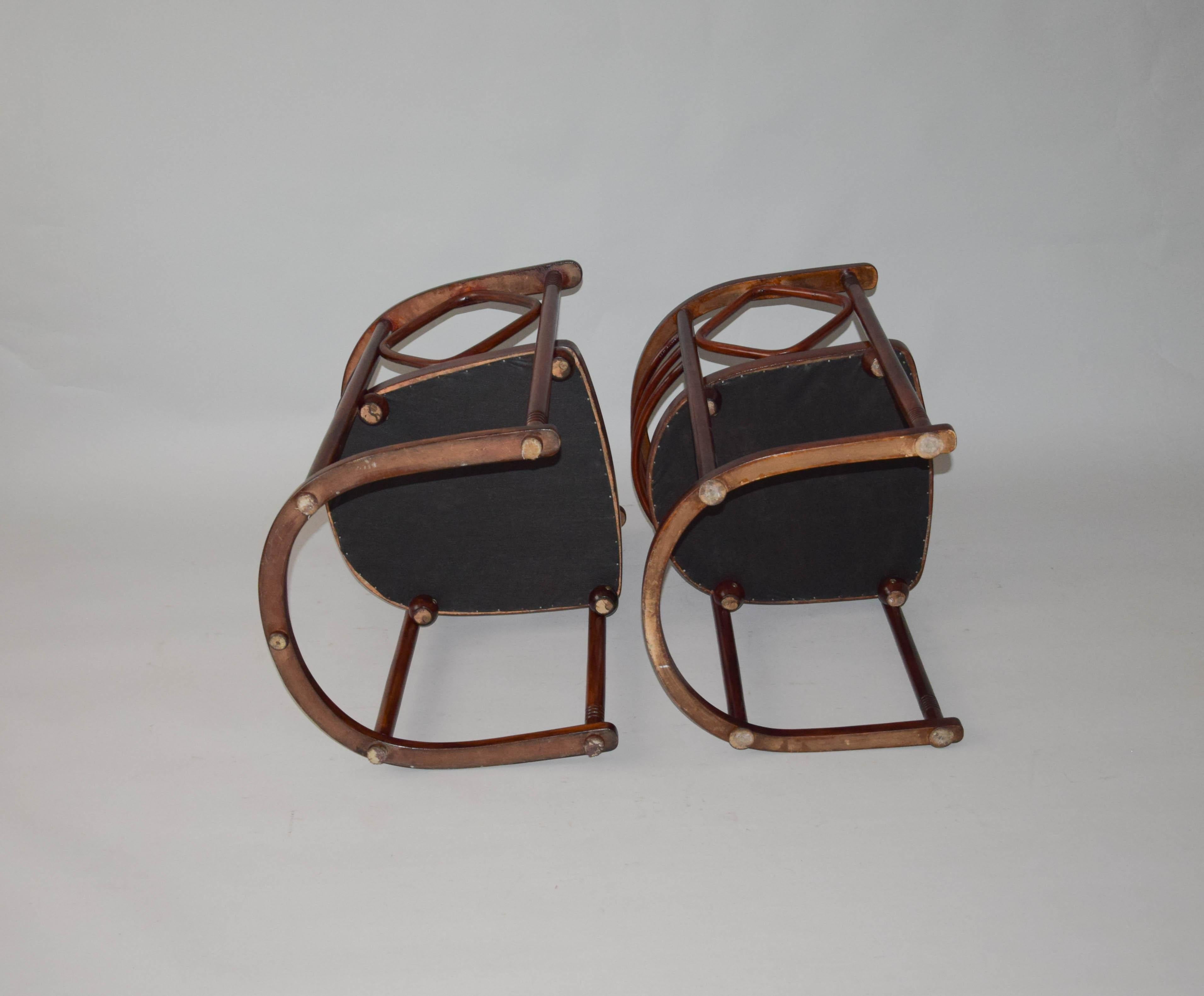 Ensemble de canapé et deux fauteuils de Josef Hoffmann, années 1900 en vente 1