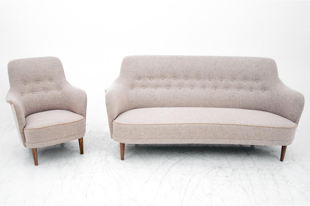 Set of Sofa & Armchair, Designed by Carl Malmsten, Sweden 1