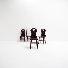 Set of Solid Oak “Farm- or Mountain Chairs” from the Netherlands
