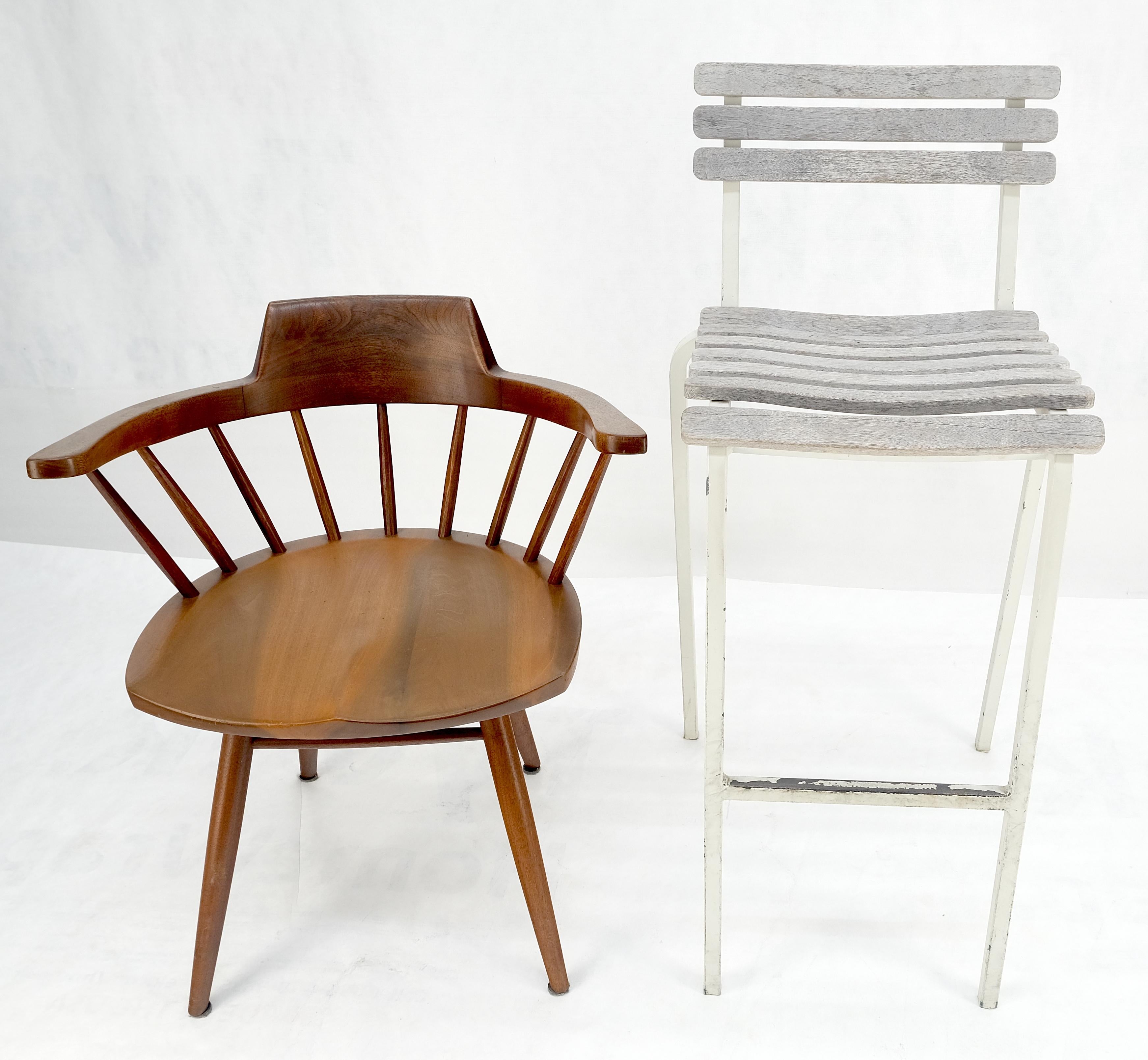 Set di 7 sgabelli da bar per esterni in alluminio e teak massiccio in vendita 5