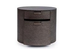 Modern Pair of Bedside Tables in Grey Oak Wood by Antonio Citterio, Maxalto