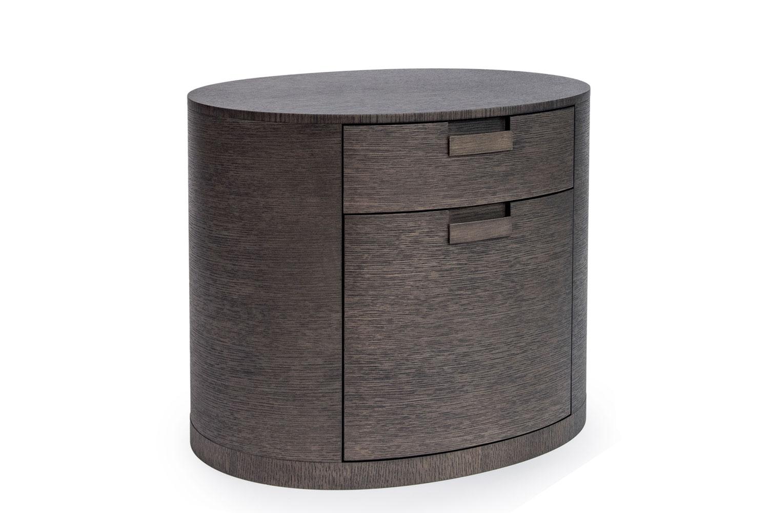 Italian Modern Pair of Bedside Tables in Grey Oak Wood by Antonio Citterio, Maxalto