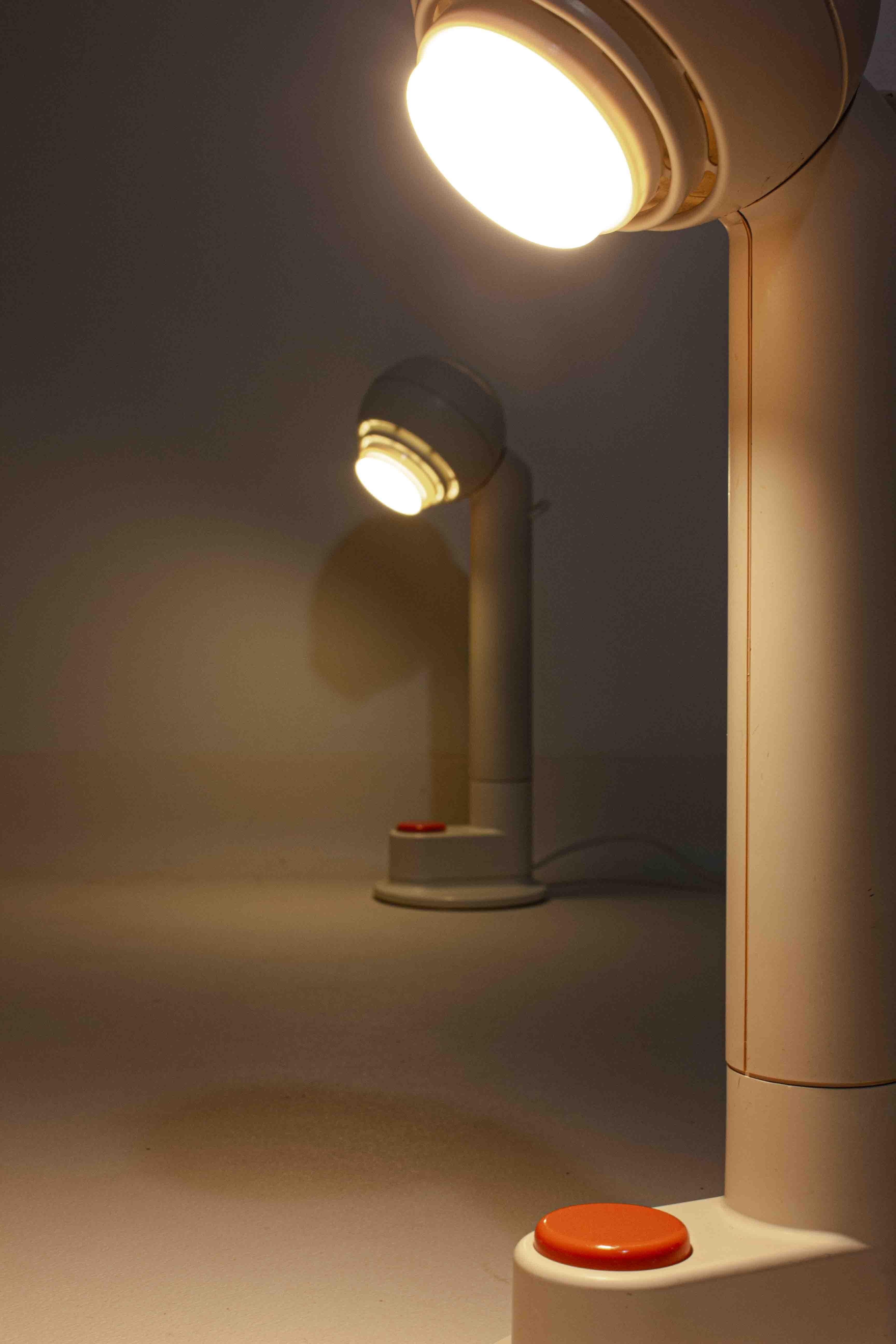 Émail Ensemble de lampes de bureau Osram de l'ère spatiale par Schlagheck, 1977 en vente