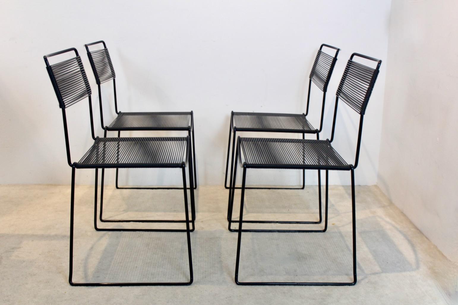 Mid-Century Modern Set of Spaghetti Chairs by Giandomenico Belotti for Alias, Italy For Sale