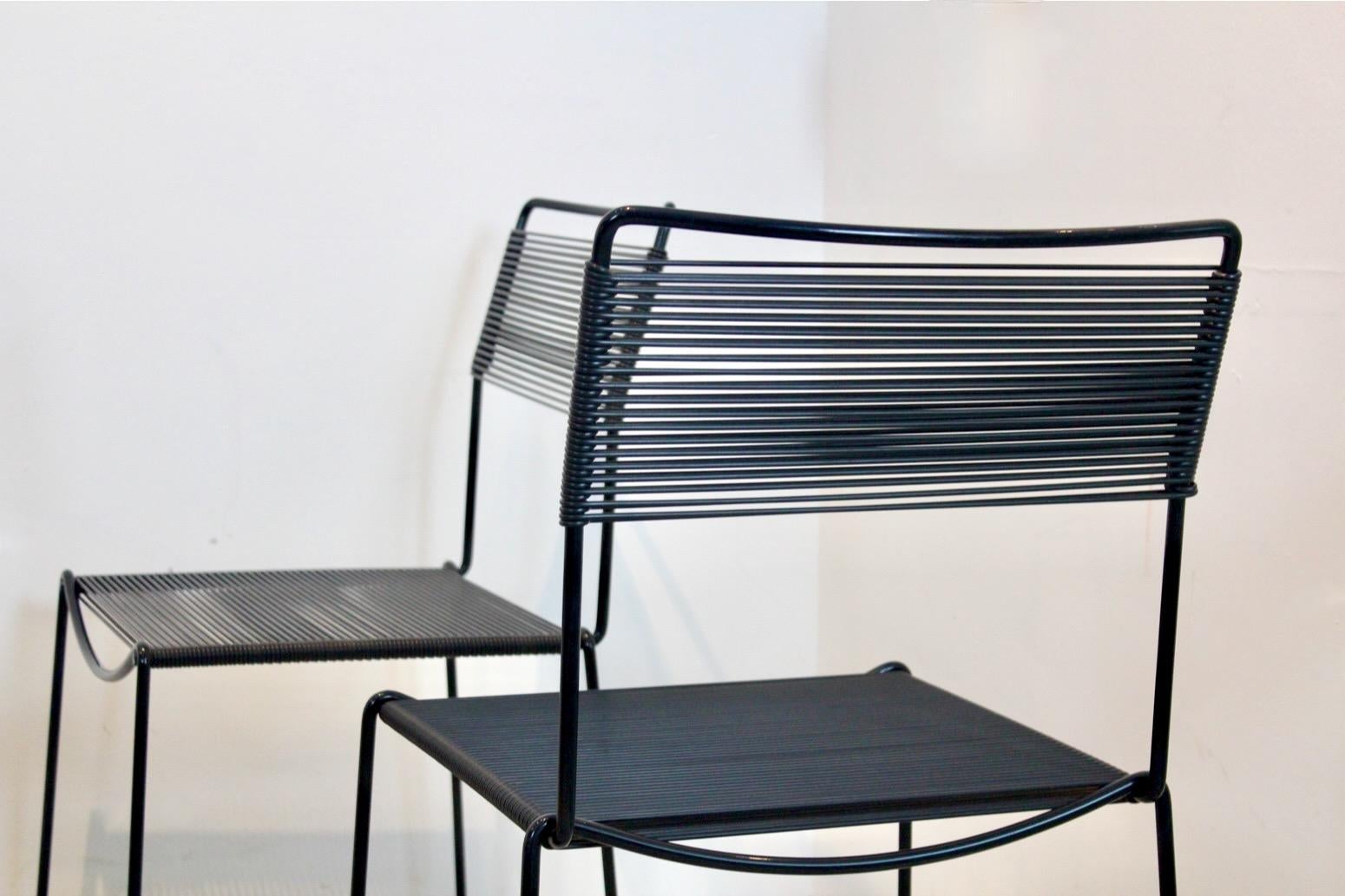 Steel Set of Spaghetti Chairs by Giandomenico Belotti for Alias, Italy For Sale