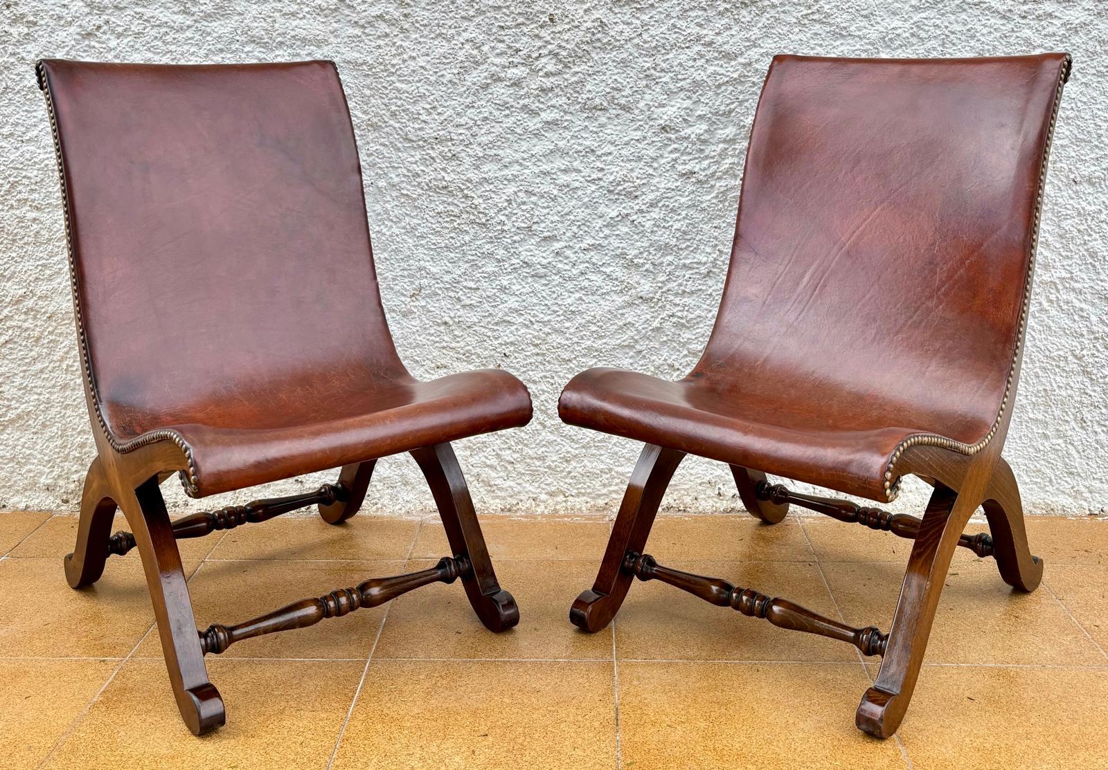 Mid-Century moderno Set di poltroncine in Oak di Pierre Lottier per Valenti, anni '50 in vendita