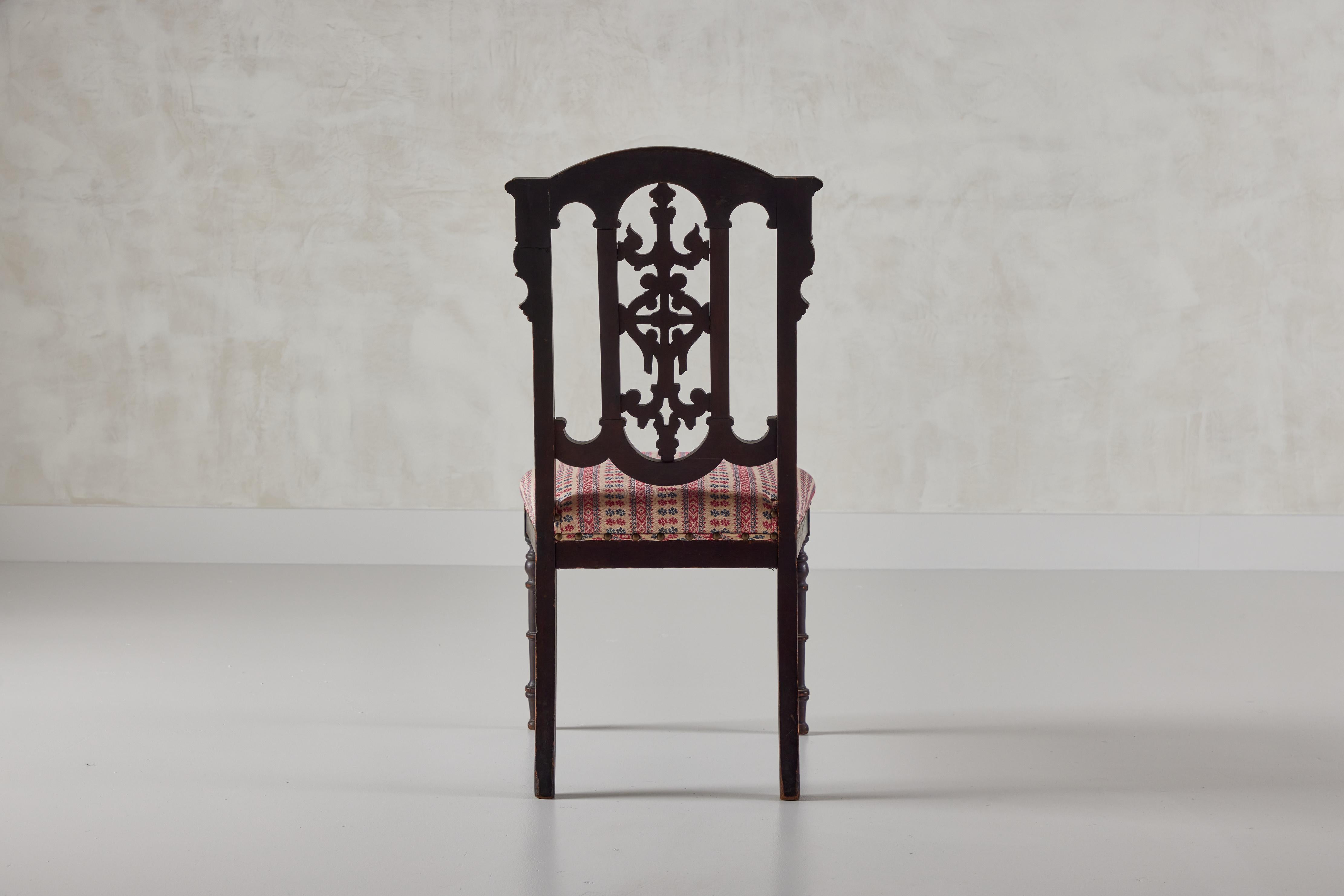 European Set of Spanish Revival Dining Chairs