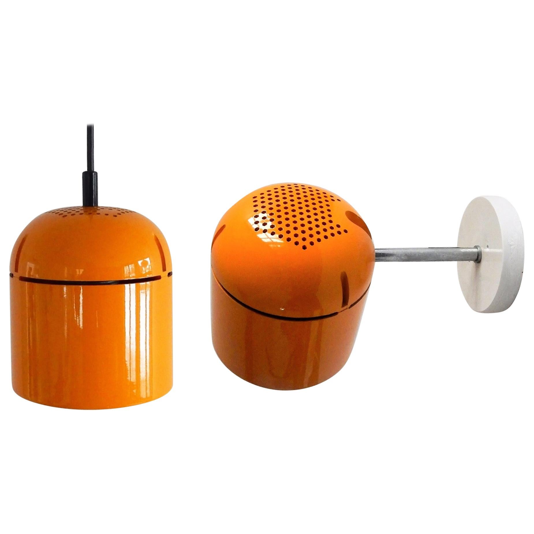 Set of Spotlight and Pendant Lamp by Arnold Berges for Staff Leuchten, 1970s