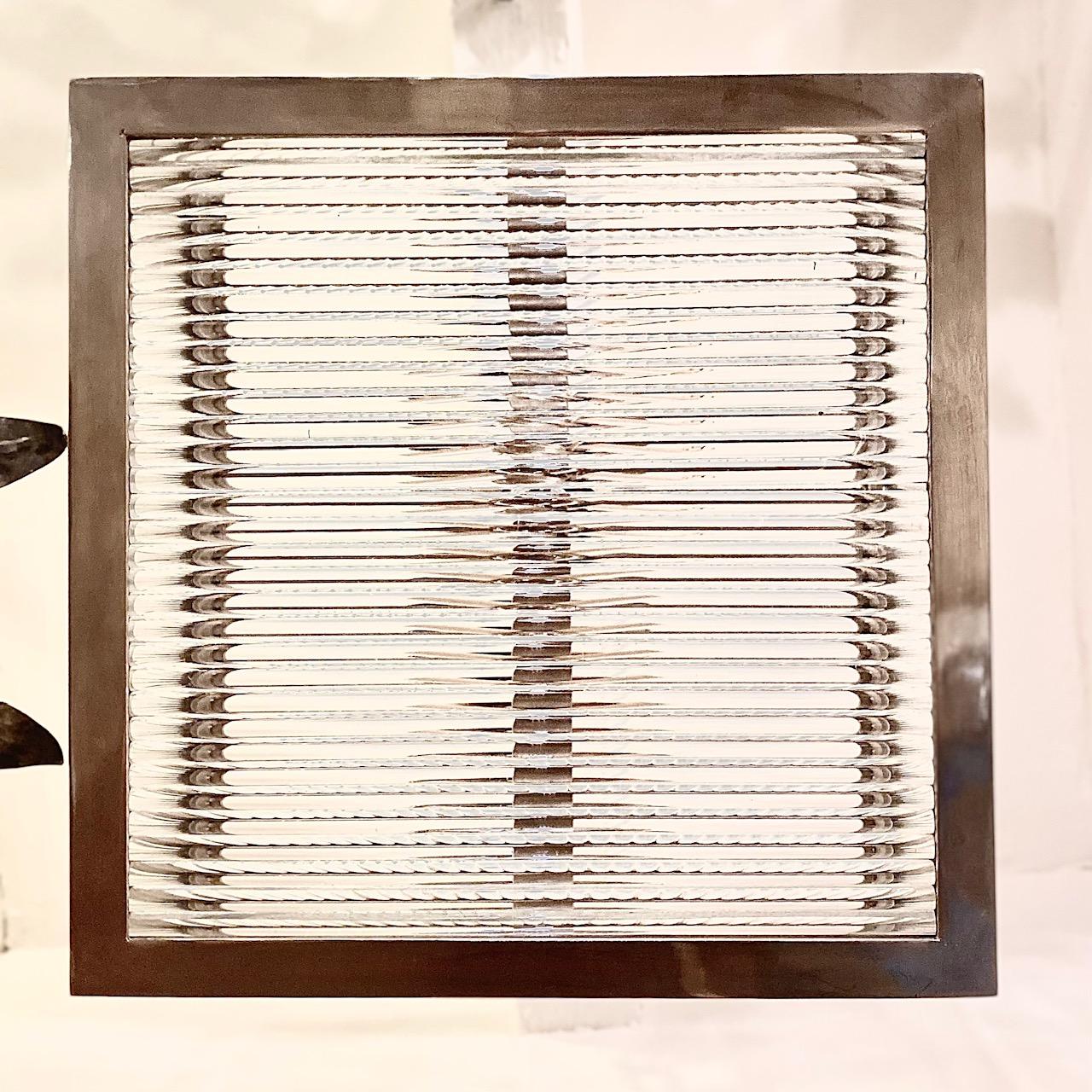 Mid-20th Century Set of Square Glass Rods Fixtures, Sold Individually For Sale