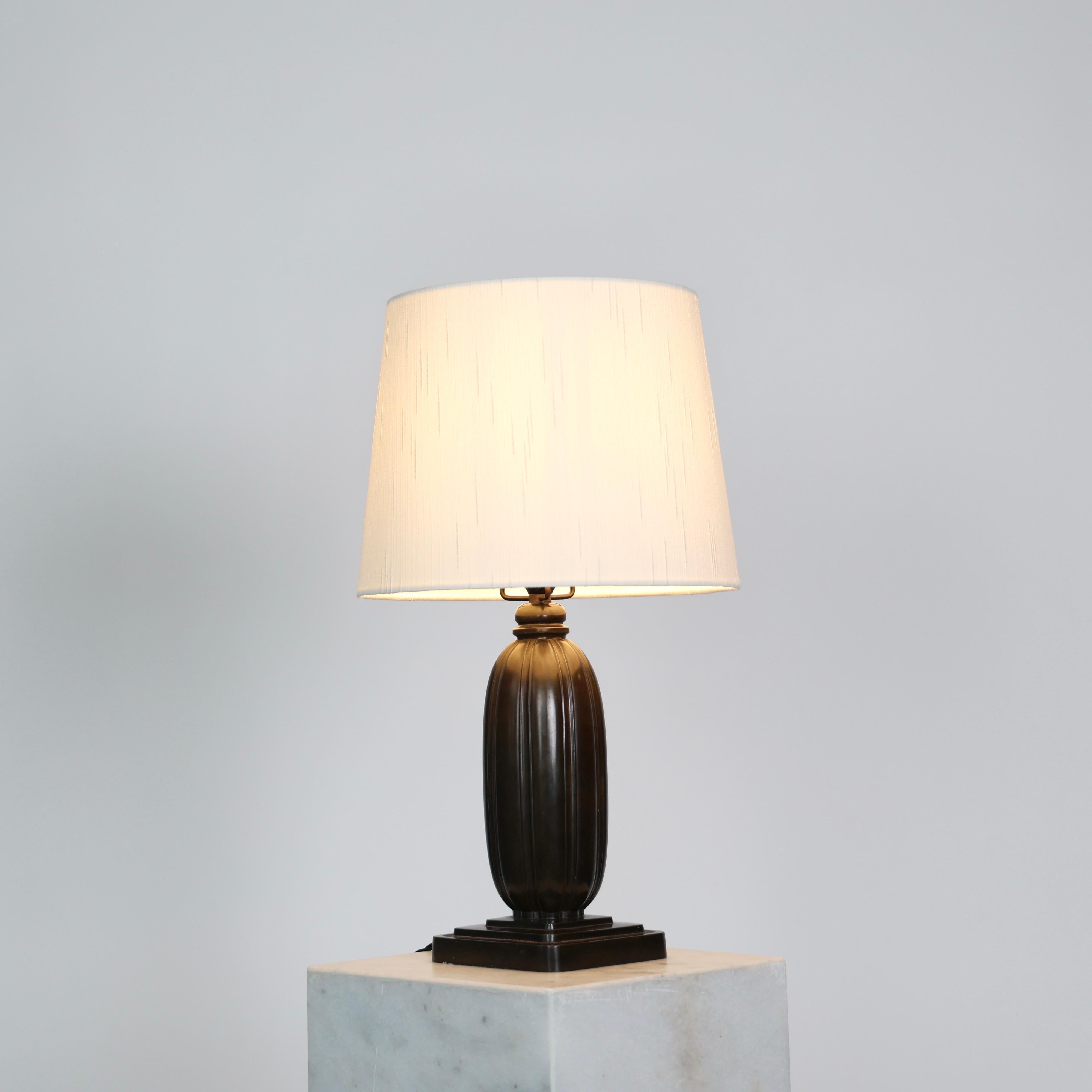 Set of Square Table Lamps by Just Andersen, 1930s, Denmark For Sale 1