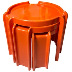 Set of Stacking Tables, Giotto Stoppino for Kartell 1970