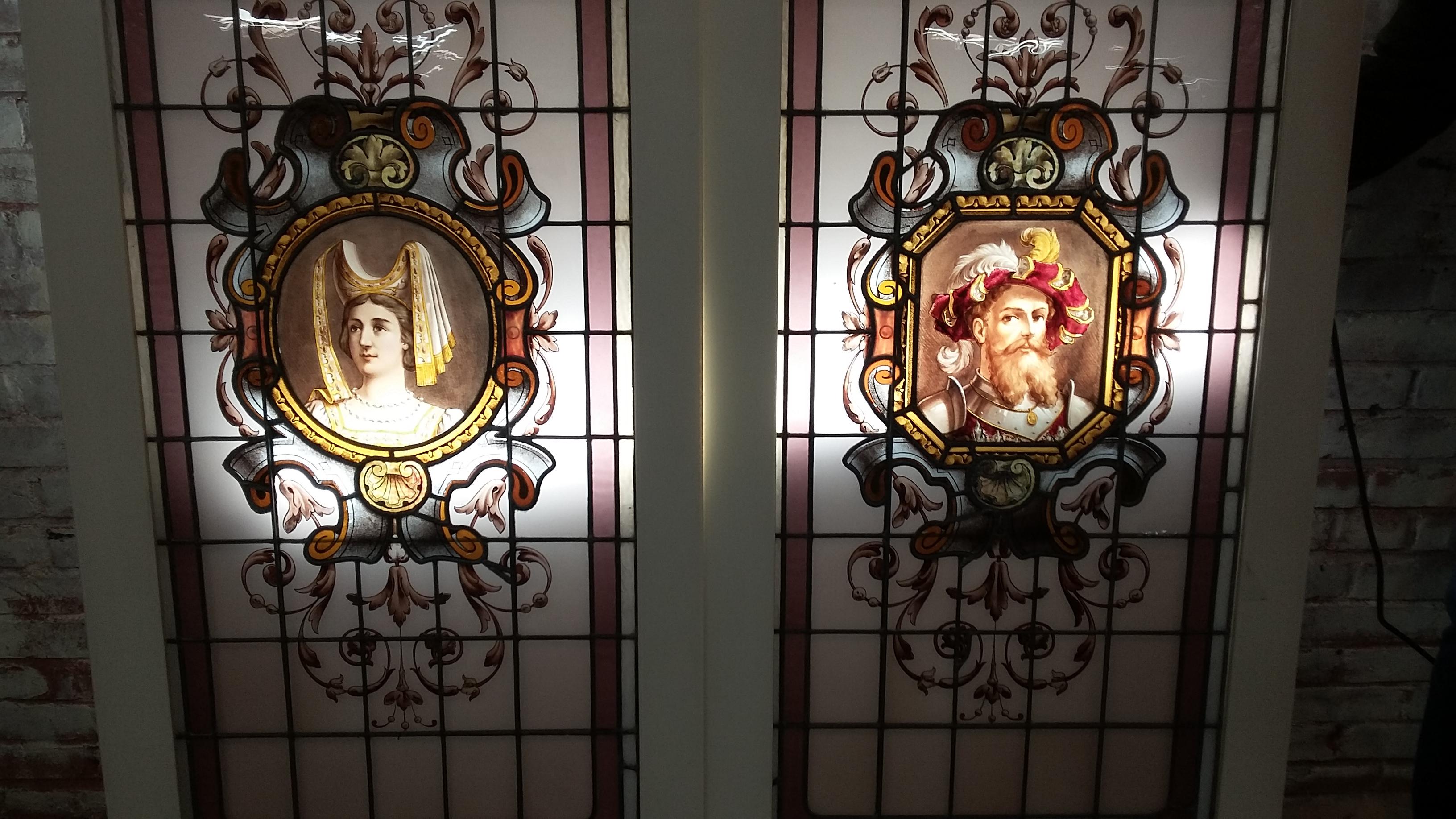 Set of Stained Glass, Hand Painted Panels 2