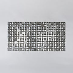 Set of stainless steel decorative panels, France circa 1970