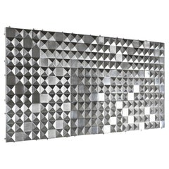 Set of stainless steel decorative panels, France circa 1970