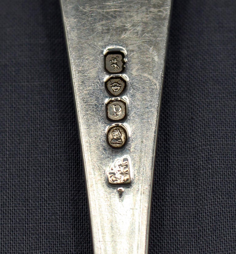 Set of Sterling Silver Hanoverian Dinner Forks For Sale at 1stDibs