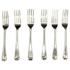 Set of Sterling Silver Hanoverian Dinner Forks