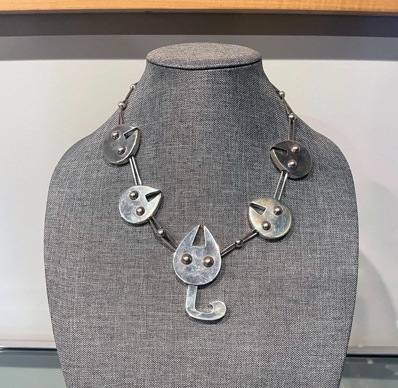 Set of Sterling Silver Necklace and Earrings Graziella Laffi 5