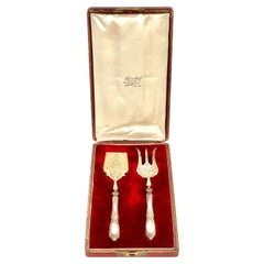 Set of Sterling Silver Petit Fours Cutlery, 19th Century