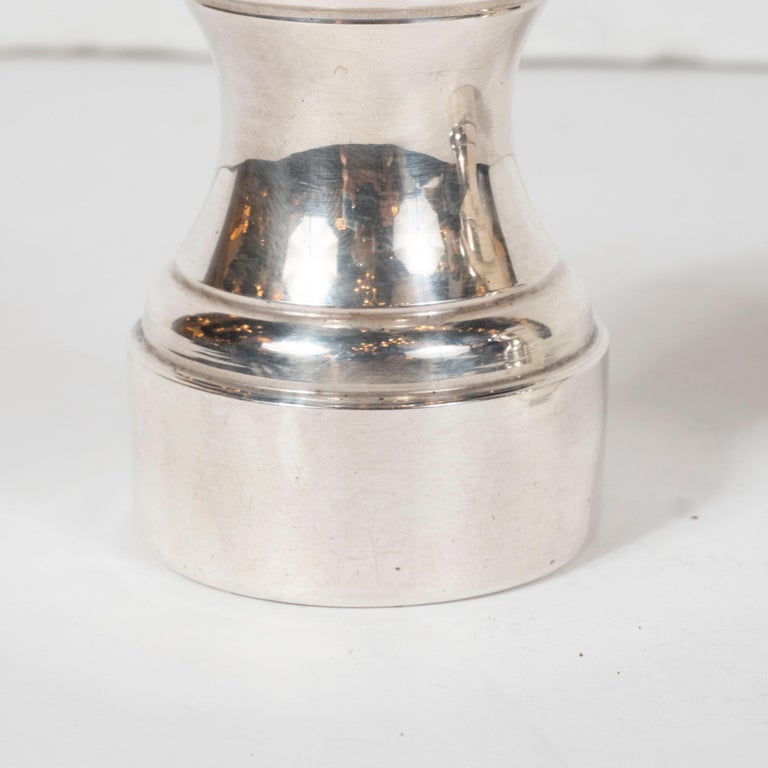 Set of Sterling Silver Salt and Pepper Shakers by Peugeot at 1stDibs