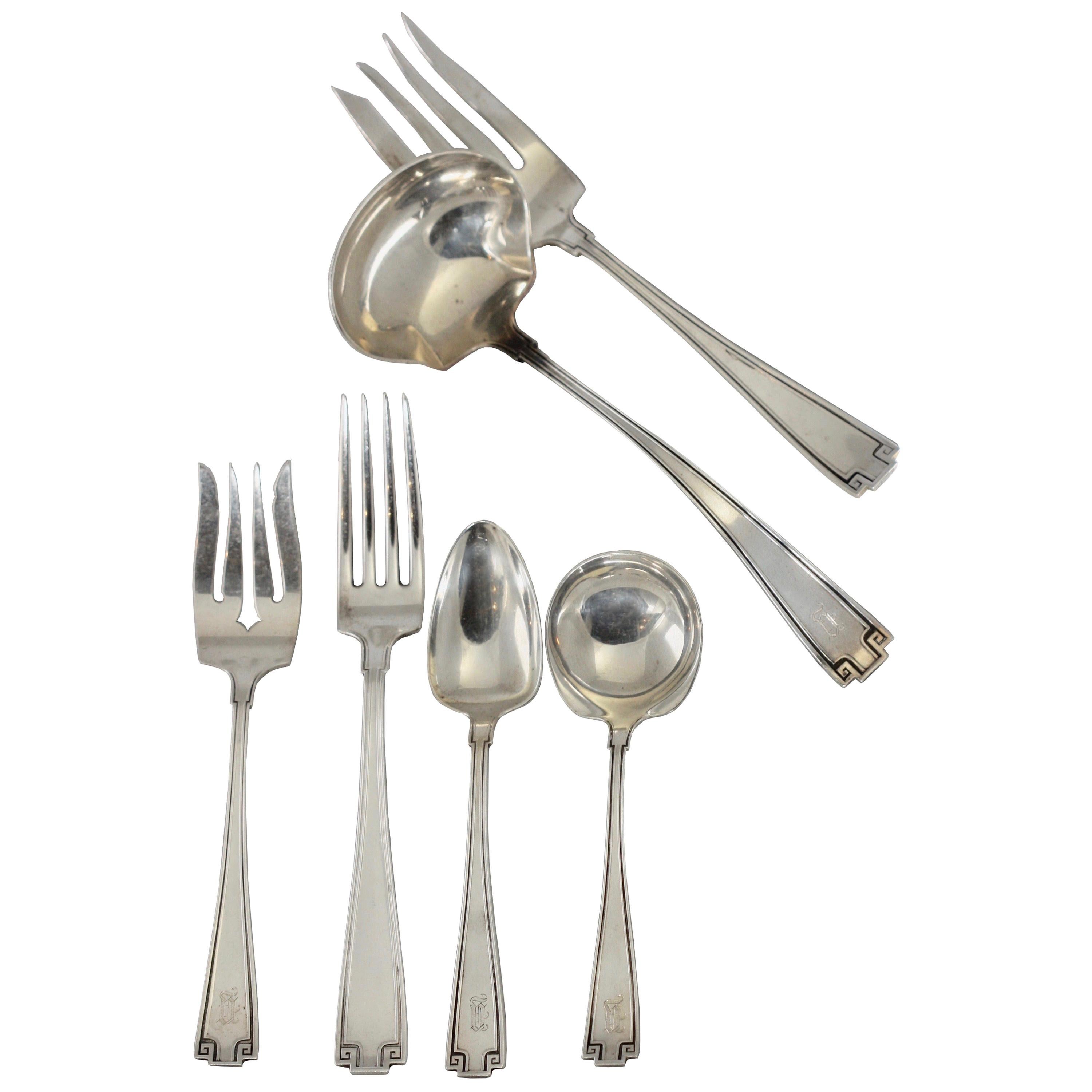 Set of Sterling Silverware by Gorham, Etruscan Style, 1913