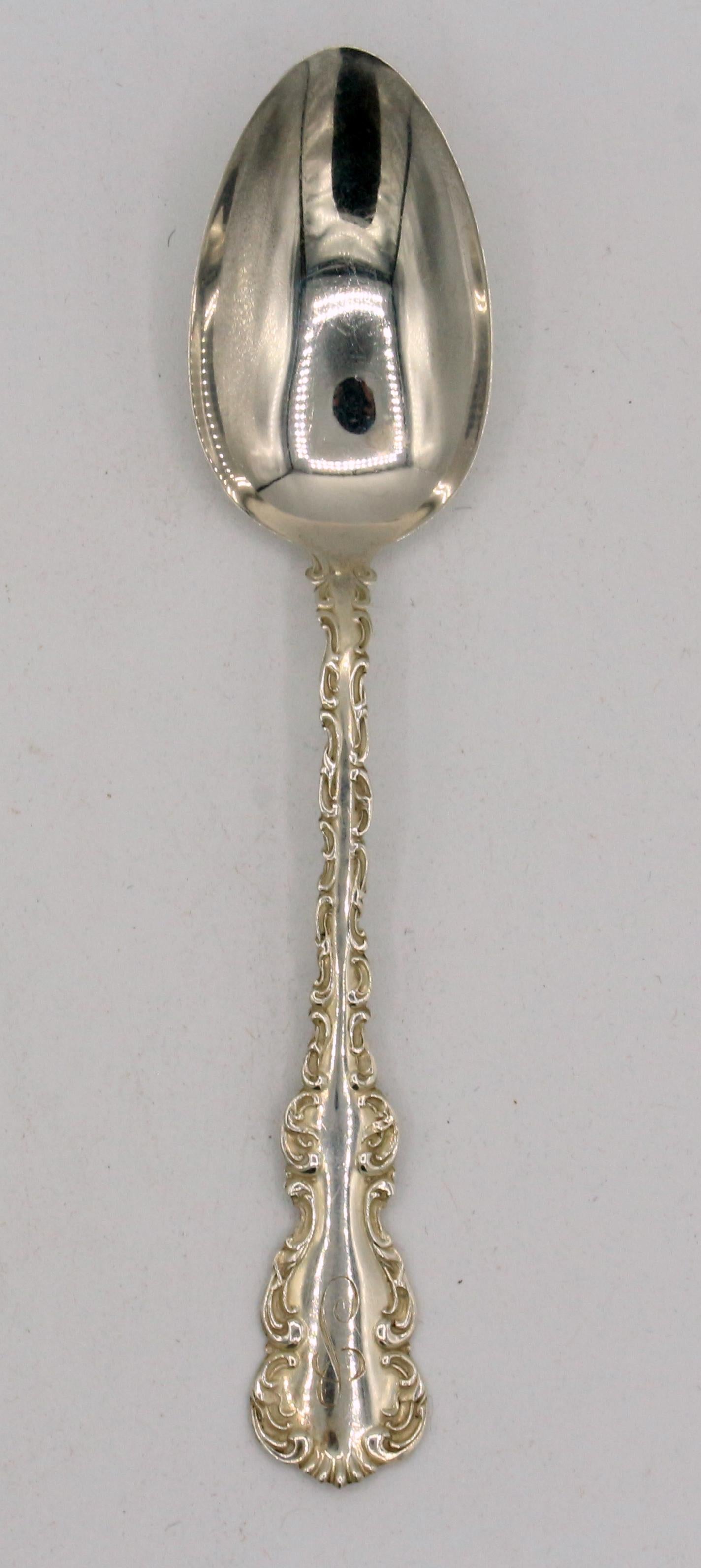 1896-1909 Set of 11 sterling teaspoons 