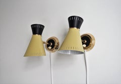 Set of Stilnovo Sconces by Svend Aage Holm Sørensen, Danish Vintage Design 1960s