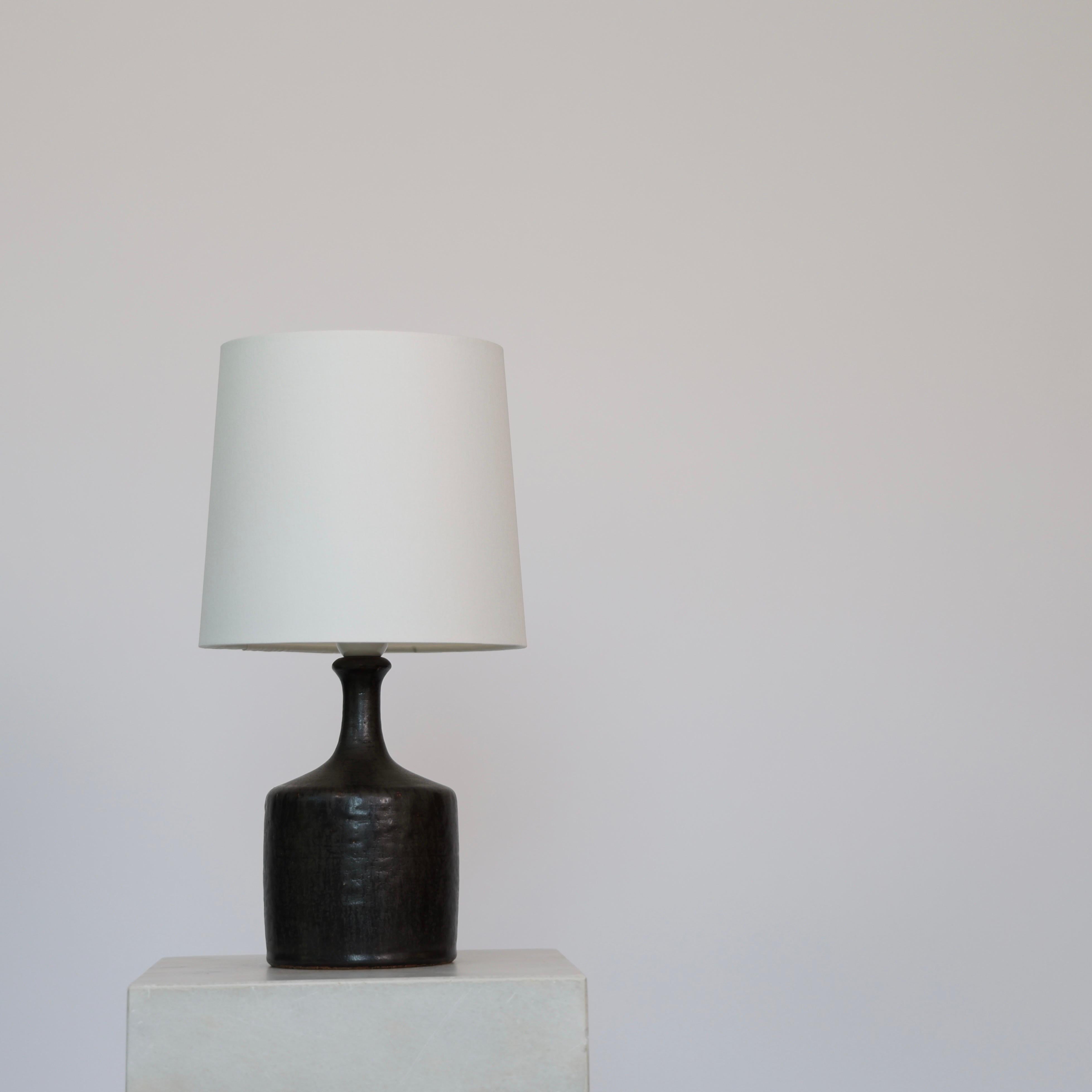 Set of Stoneware Desk Lamps by Lisbeth Brams for Fog & Morup, 1960s, Denmark For Sale 6