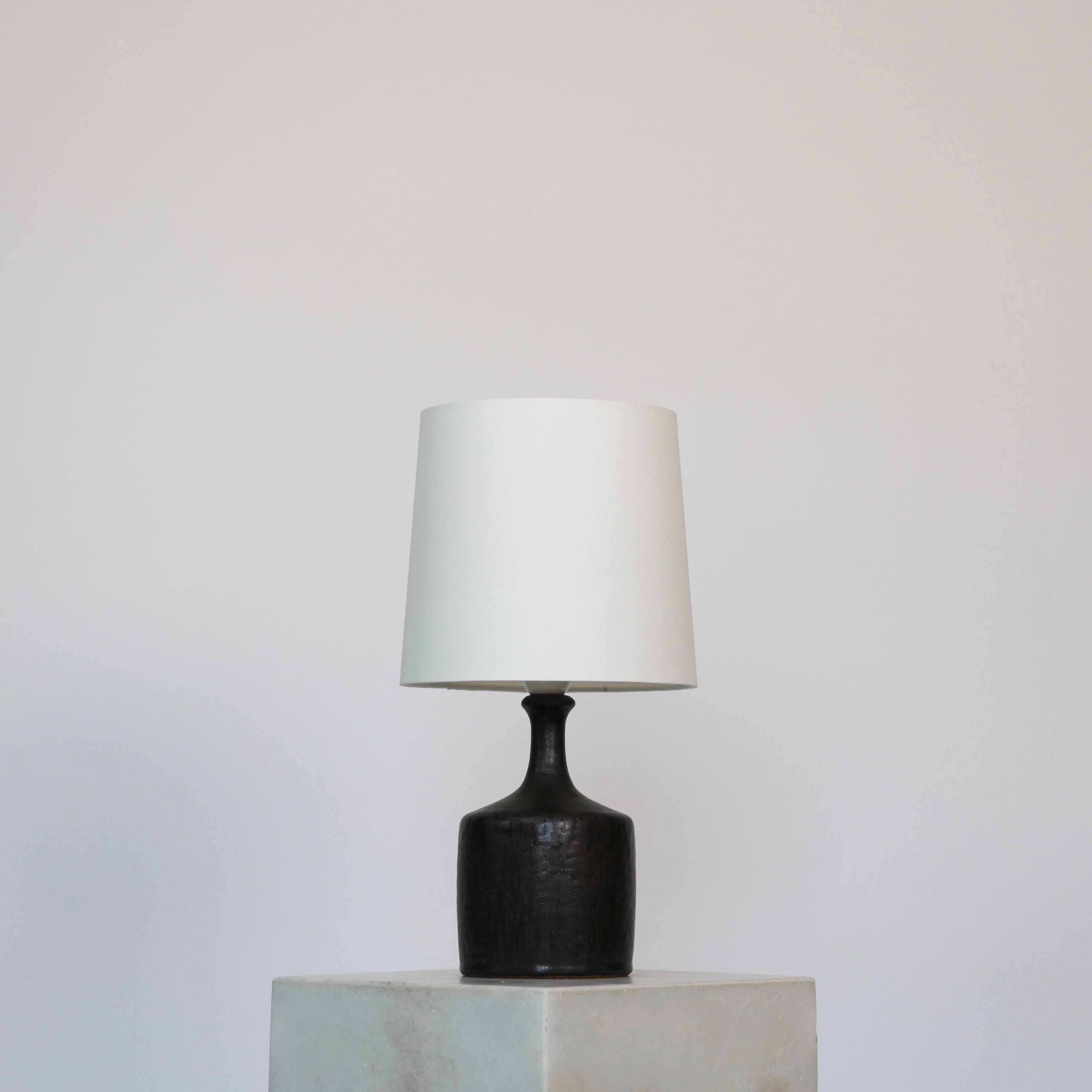 Danish Set of Stoneware Desk Lamps by Lisbeth Brams for Fog & Morup, 1960s, Denmark For Sale