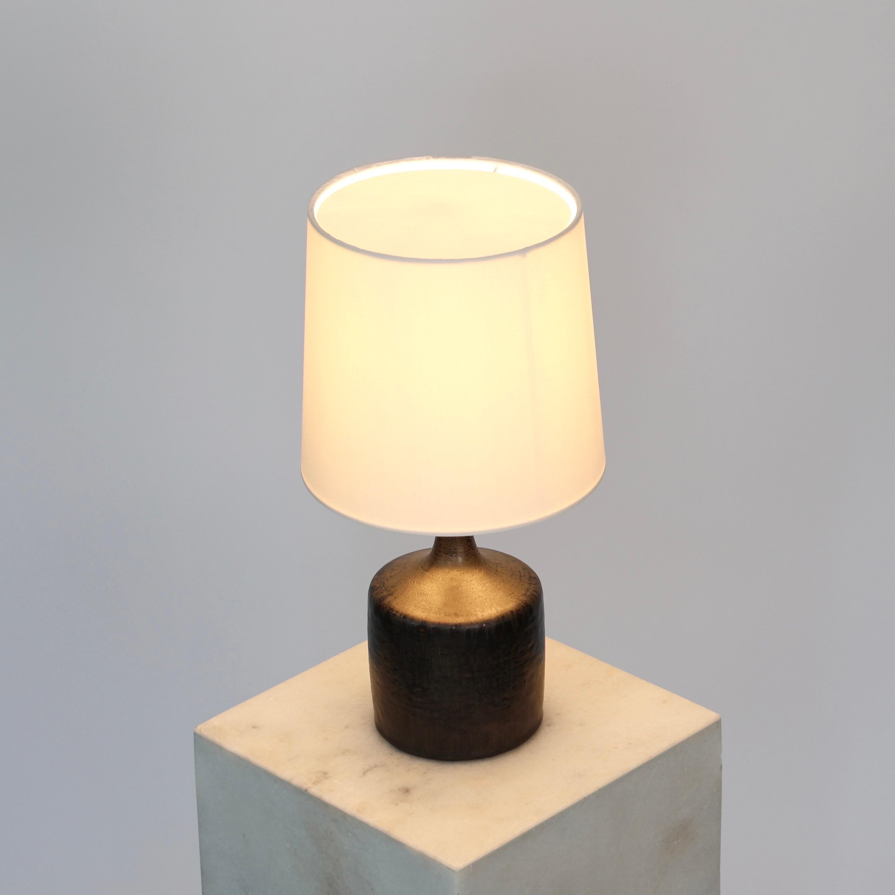 Set of Stoneware Desk Lamps by Lisbeth Brams for Fog & Morup, 1960s, Denmark In Good Condition For Sale In Værløse, DK
