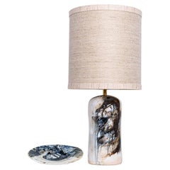 Set of Stunning Table Lamp and Bowl by Jeppe Hagedorn, Denmark 1960s