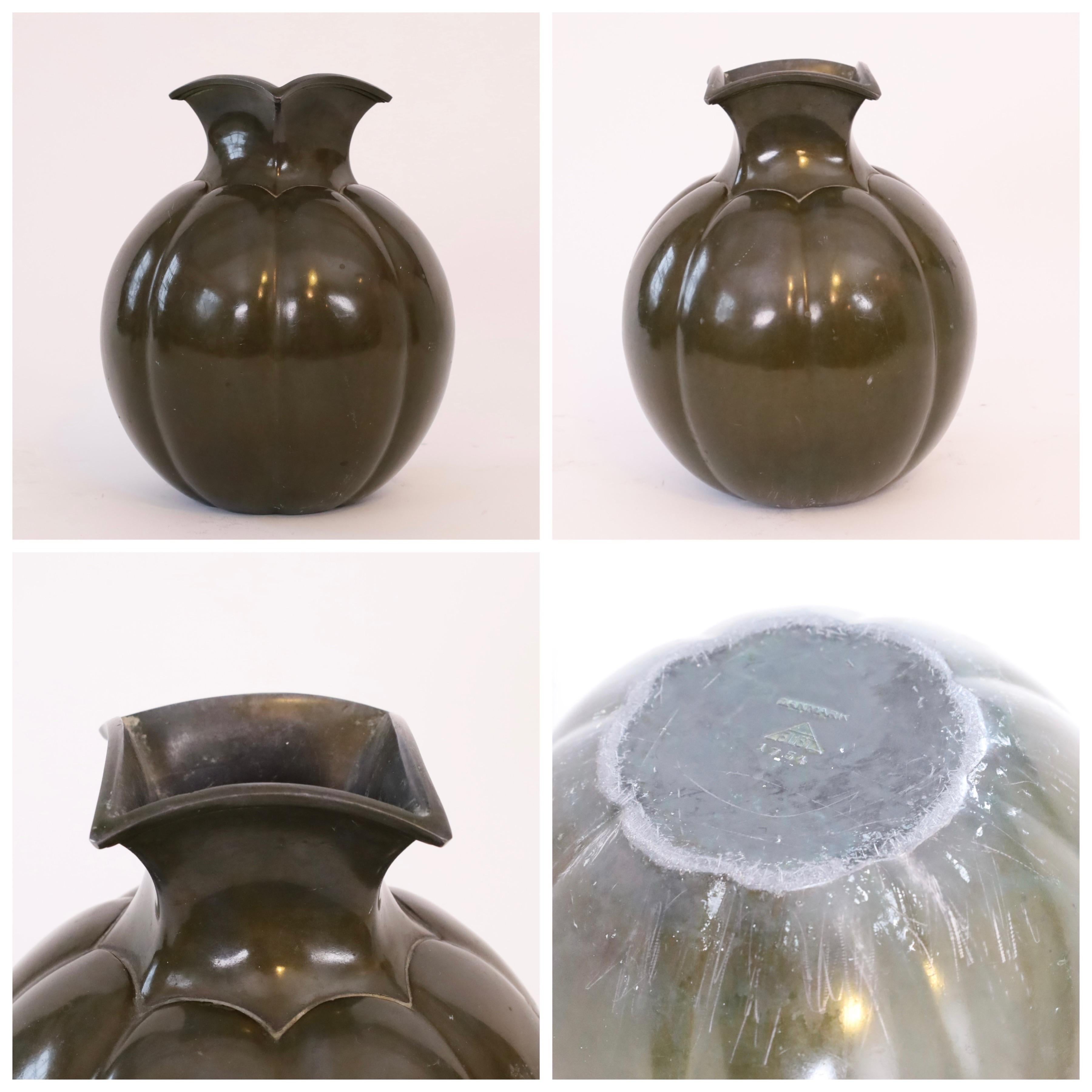 Set of substantial art deco vases by Just Andersen, 1930s, Denmark For Sale 6
