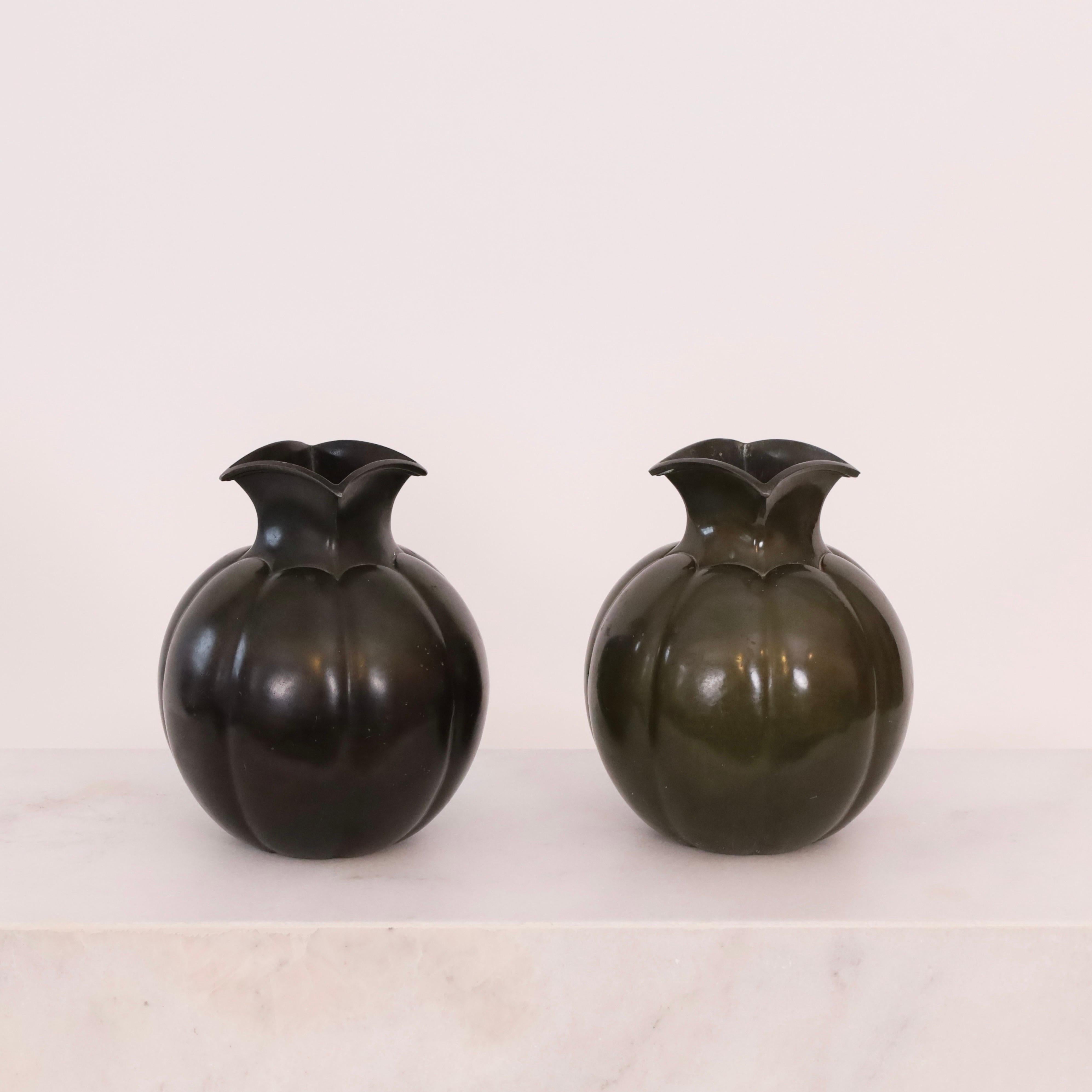 Mid-20th Century Set of substantial art deco vases by Just Andersen, 1930s, Denmark For Sale