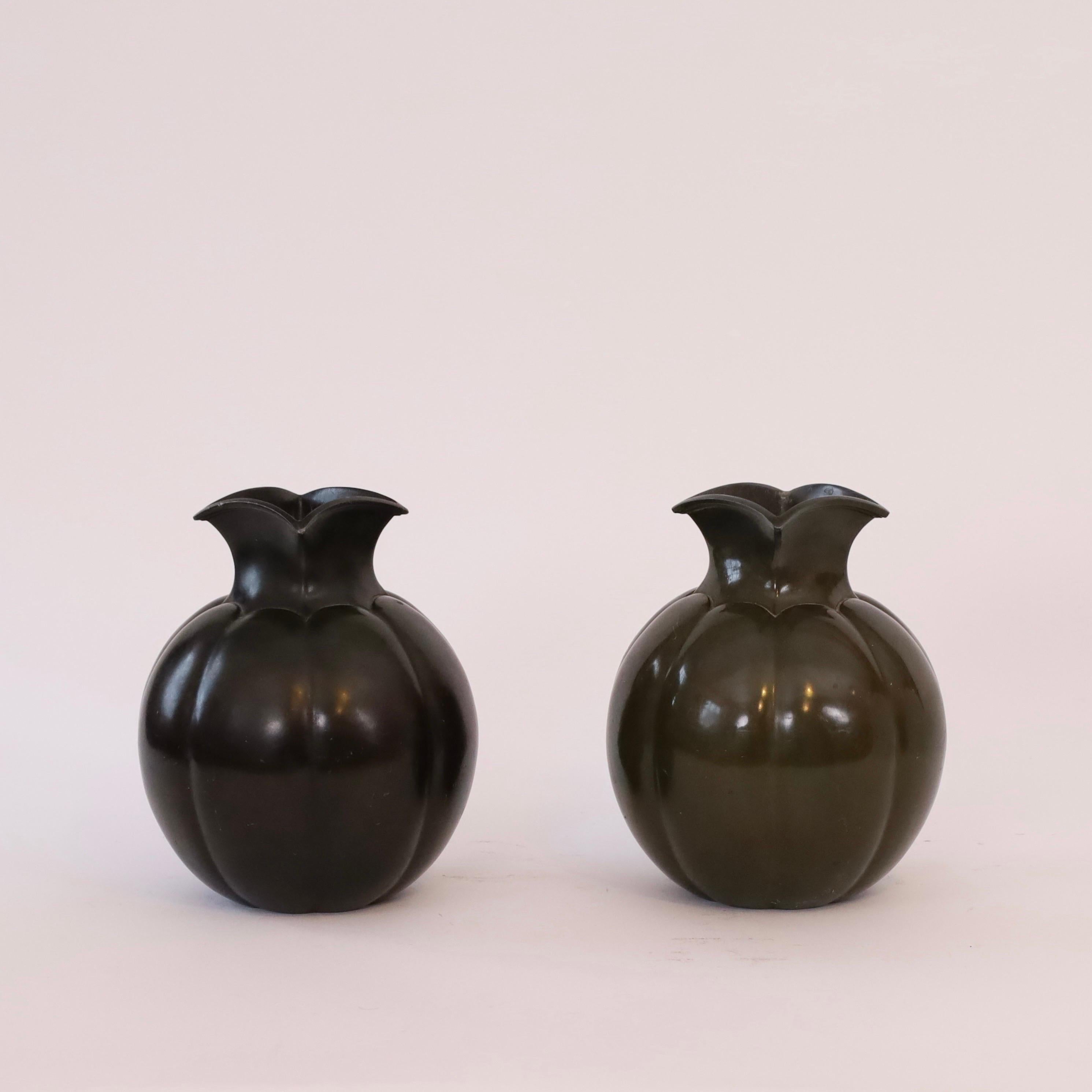 Set bedeutender Art-Déco-Vasen von Just Andersen, 1930er Jahre, Dänemark im Angebot 2