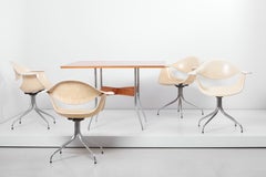 Set of Swaged Leg Dining Table and 4 Chairs by George Nelson for Herman Miller