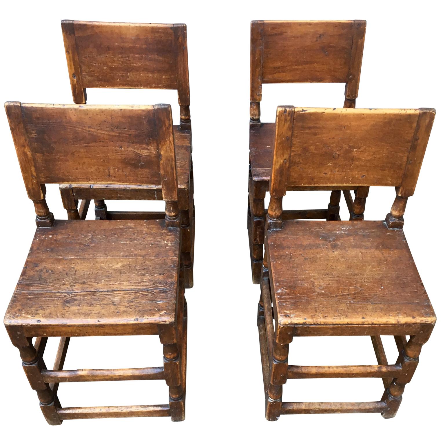 Set of Swedish 18th century Folk Art chairs

Set of 4 Swedish country Folk Art chairs with amazing vintage patina. 